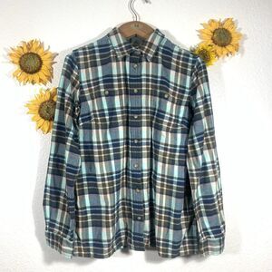 Duluth Trading Co. Plaid Double Pocket Button Shirt Size Large Women’s